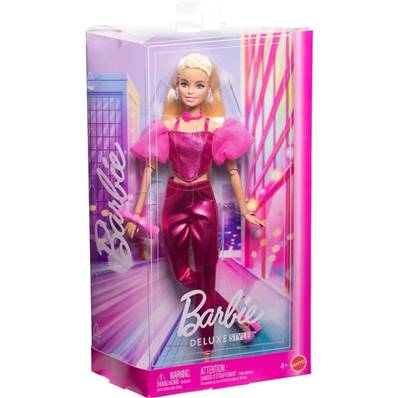 Barbie Poupée Deluxe Style Métallisée Rose