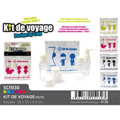 Kit de Voyage 3 Flacons et 3 Pots Picto