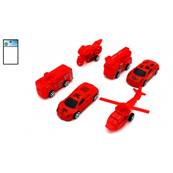Vehicules Pompier 9 cm RF 6 ass.