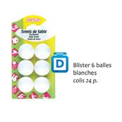 Blister 6 Balles Ping Pong