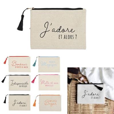 Pochette Jute et Coton 20x15 cm 