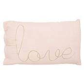 Coussin Gaze De Coton Rose Love 