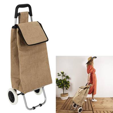 Chariot Shopping 2 roues en Jute 