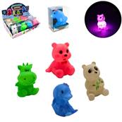 Veilleuse Animal 8-9 Cm avec Piles 4 Modèles Assortis