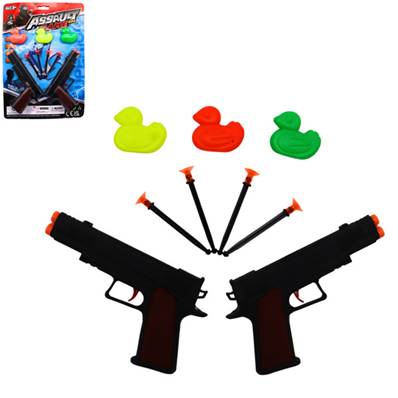 Blister 2 Pistolets Flèches 15 Cm avec Canards