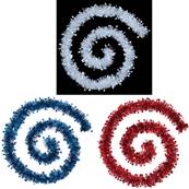 Guirlande Noêl Blanc Bleu Rouge