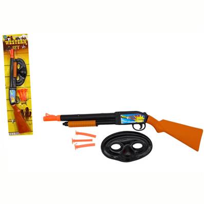 Blister Fusil 48 Cm avec 3 Flèches et Masque 