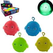 Puffer Lumineux Monstre 11 Cm 4 Couleurs