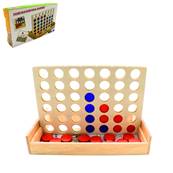 Jeu 4 en Ligne en Bois 17 x 23 x 14 Cm