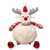 Peluche Renne Chapeau Rouge H40cm