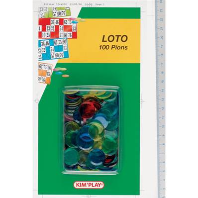 Sachet ou Blister 100 Pions plastiques