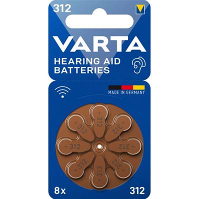 Pile Auditive Varta V312 - PR41 BL8 
