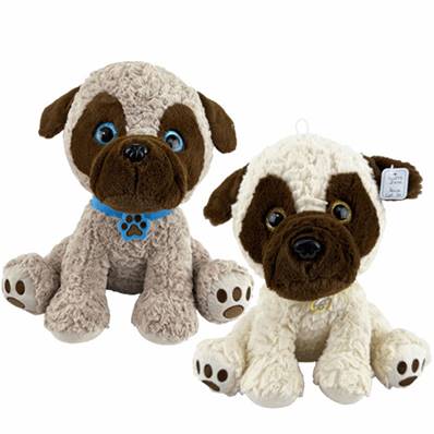 Peluche Chiens 2 Ass. 20 Cm
