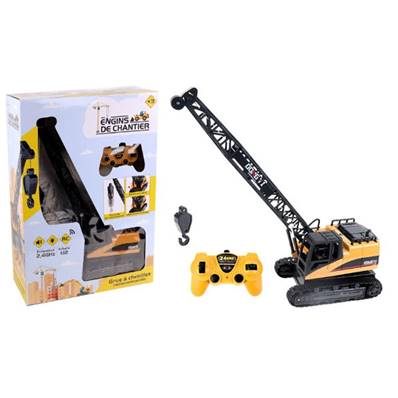 Bte/ Rc  2.4Ghz  6Ch - 1/12 - Grue Sur Chenille 36Cm - Lumineux 