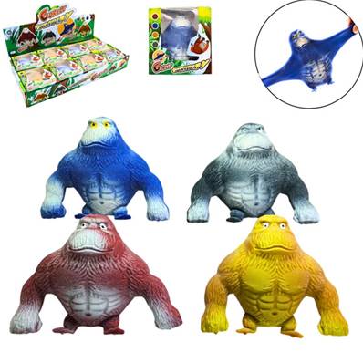 Gorille Antistress Strechy 13 Cm 4 Couleurs Assorties