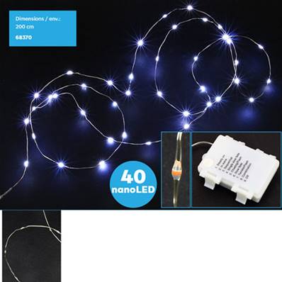 Guirlande 40 Nano LED - 2m environ Boitier Piles
