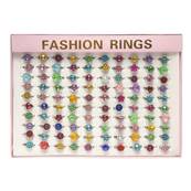 Boite 100 Bagues Brillantes