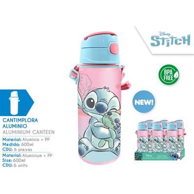 Gourde Aluminium Stitch avec Anse 600 ml