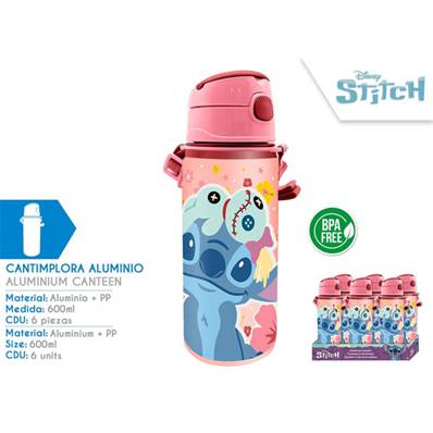 Gourde en Aluminium avec Anse 600 ml Stitch