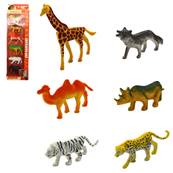Boite Animaux du Zoo 7 Cm 6 Pièces 2 Modèles Assortis