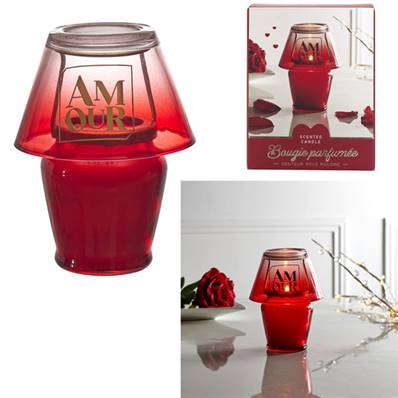 Bougie Parfumée Lampe Amour  9.7 x 12.5 Cm