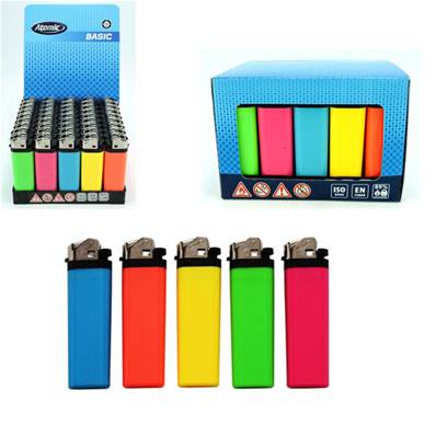 Briquet Atomic Pierre Jetable 5 Coloris Néons Assortis