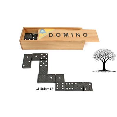 Dominos boite en bois 