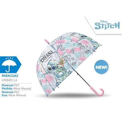 Parapluie Transparent 46 Cm Manuel Stitch 