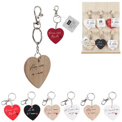 Porte-cles Coeur Mots D'Amour 