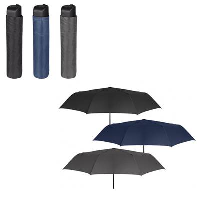 Parapluie Homme Mini Manuel 54 Cm Noir Bleu Gris