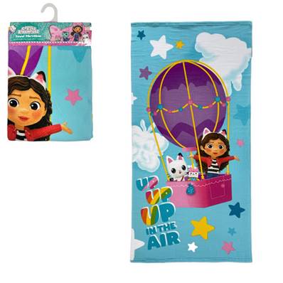 Serviette de Plage Gabby's Dollhouse 70 x 140 Cm 100% Microfibres