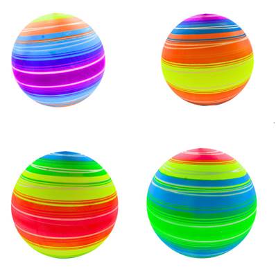 Ballon PVC Spirale 24cm 4 ass. (vendu dégonglé) 