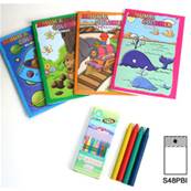 Sachet 48 Albums à Colorier avec Crayons 