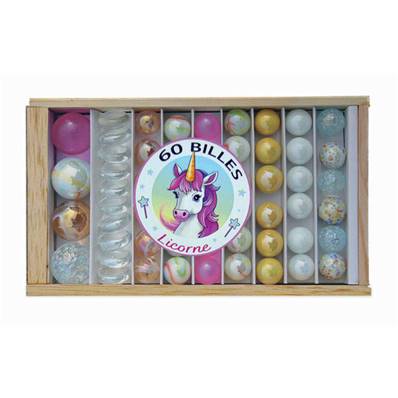 Coffret 60 Billes Licorne