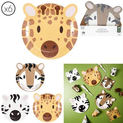 Assiette en Carton Savane x6 