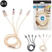 Cable Charge Type C - Micro USB  3 en 1 