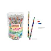 Tubo 72 Crayons Pousse Mines Assorties 15 Cm