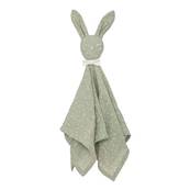 Doudou Carré Lapin Bébé Vert 