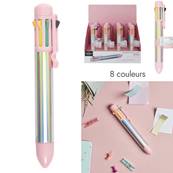 Stylo 8 Couleurs Electroplate Funny