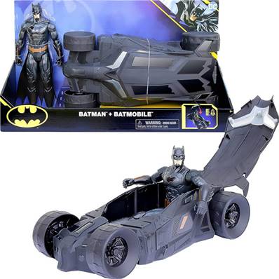 Spin MasterPack Batmobile + Figurine Batman 30 Cm