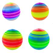 Ballon PVC Spirale 24cm 4 ass. (vendu dégonglé) 