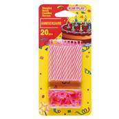 20 Bougies Roses