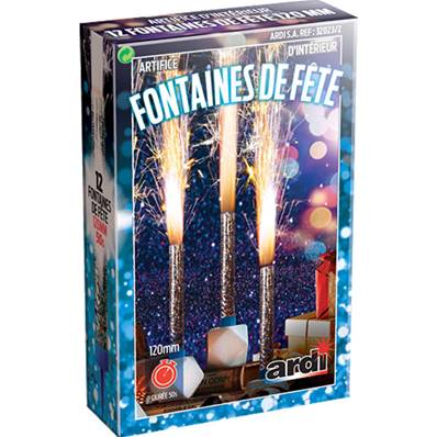 Boite 12 Fontaines de fete 120mm 50Sec