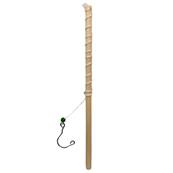 Canne à Pêche en Bois avec Crochet Métal 34 Cm