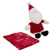 Plaid + Peluche Père Noël 90 x 75cm 
