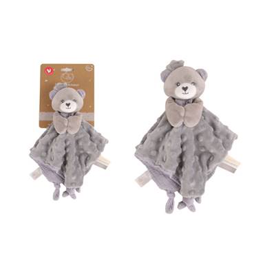 Carte Doudou Carre Ours Gris