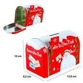 Tirelire Boite aux Lettres Père Noël 13,8 x 8,1 x 9,6 Cm