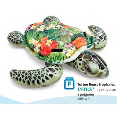 Tortue Chevauchable Decor Fleurs 191 x 170 Cm
