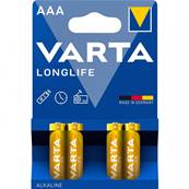 Bl 4 piles R3 AAA  alcalines - varta longlife 