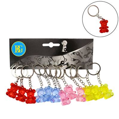 Porte Clef Ours Cristal 4 Cm